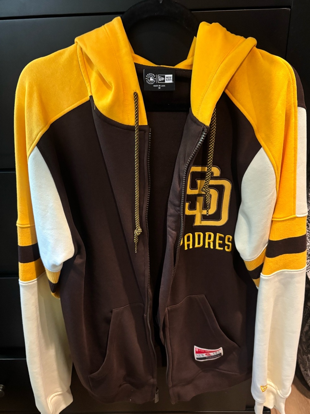 New Era Brown and Yellow Padres Hooded Jacket